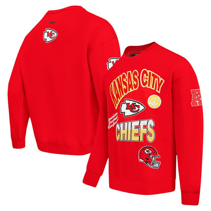 Kansas City Chiefs Pro Standard Turn It Up Drop Shoulder Pullover Sweatshirt - Red outlet