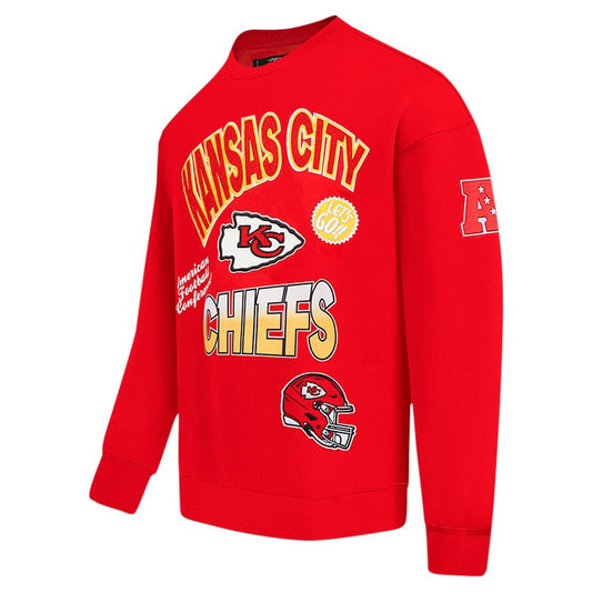 Kansas City Chiefs Pro Standard Turn It Up Drop Shoulder Pullover Sweatshirt - Red outlet