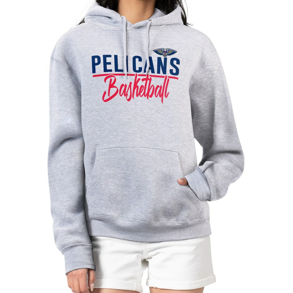 New Orleans Pelicans G-III 4Her by Carl Banks Women's Graphics Fleece Pullover Hoodie - Heather Gray outlet