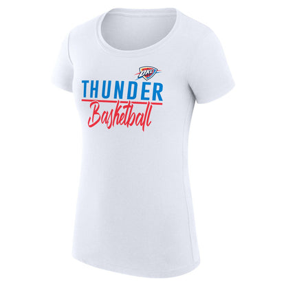 Oklahoma City Thunder G-III 4Her by Carl Banks Women's Super-Slim Fit Lightweight Team Sport V-Neck T-Shirt - White outlet