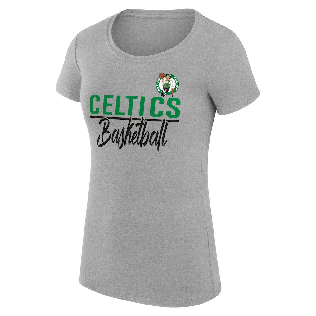 Boston Celtics G-III 4Her by Carl Banks Women's Super-Slim Fit Lightweight Team Sport V-Neck T-Shirt - Heather Gray on sale