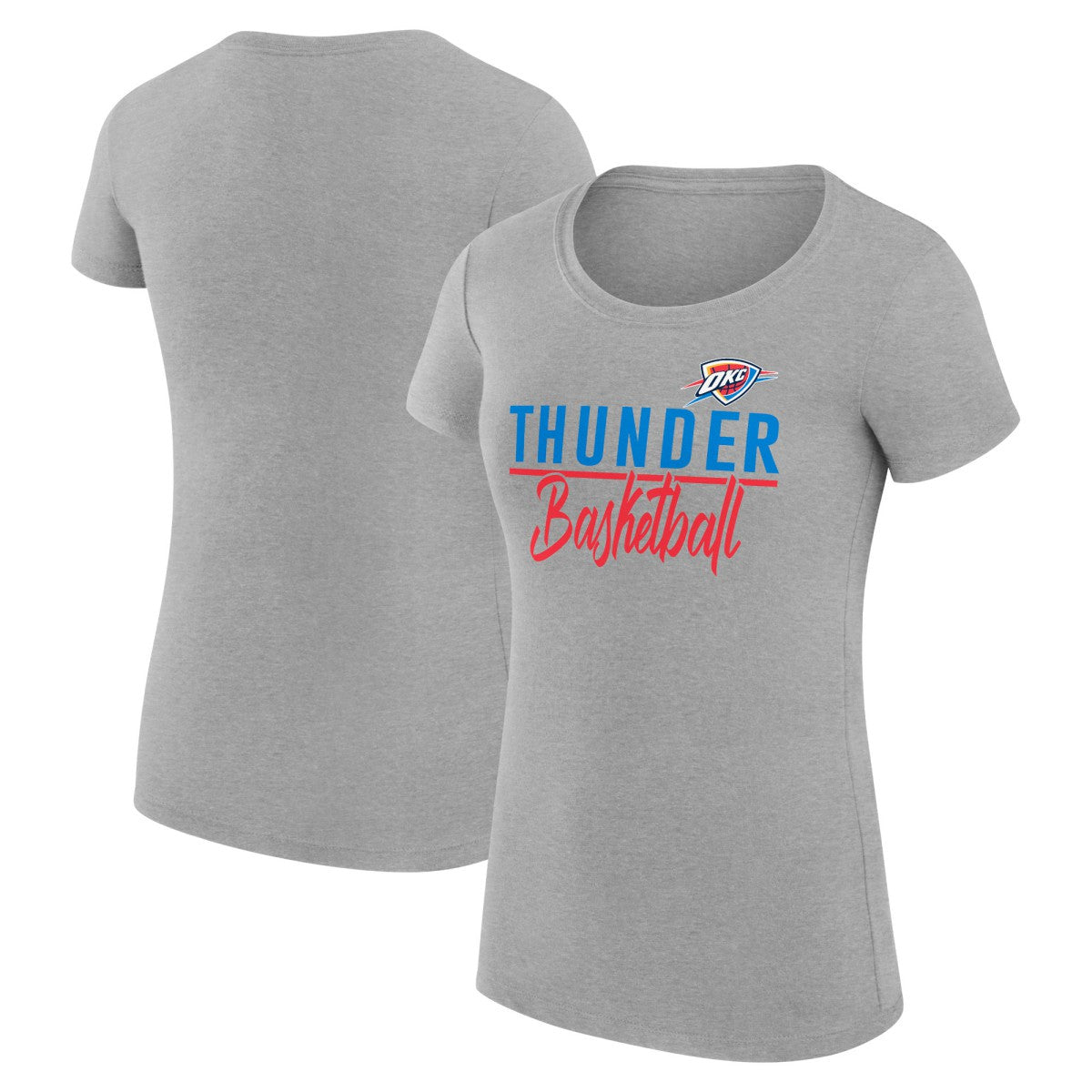 Oklahoma City Thunder G-III 4Her by Carl Banks Women's Super-Slim Fit Lightweight Team Sport V-Neck T-Shirt - Heather Gray sale