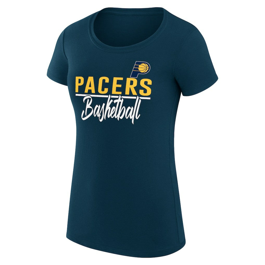 Indiana Pacers G-III 4Her by Carl Banks Women's Super-Slim Fit Lightweight Team Sport V-Neck T-Shirt - Navy for sale