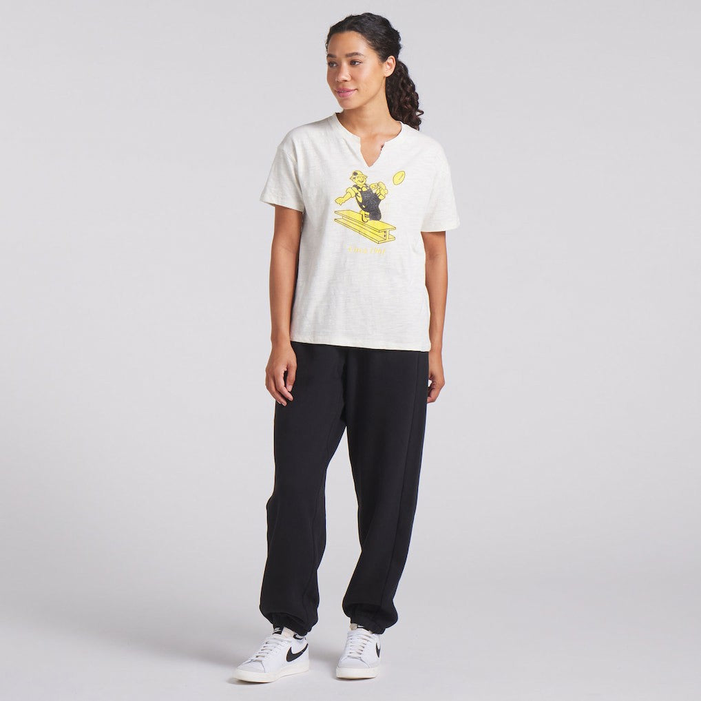Green Bay Packers Women's Trick Play Slub Boxy T-Shirt - Cream discount