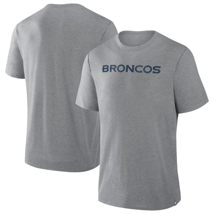 Denver Broncos Pass Rush Tri-Blend T-Shirt - Heather Gray discount