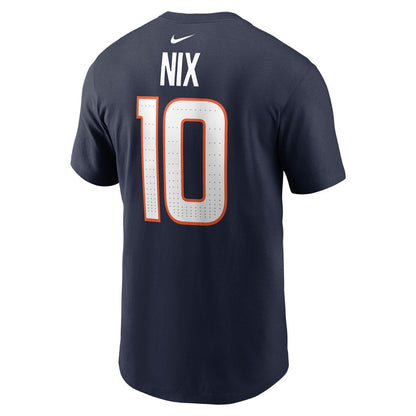 Bo Nix Denver Broncos Player Name & Number T-Shirt - Navy | Nike on sale
