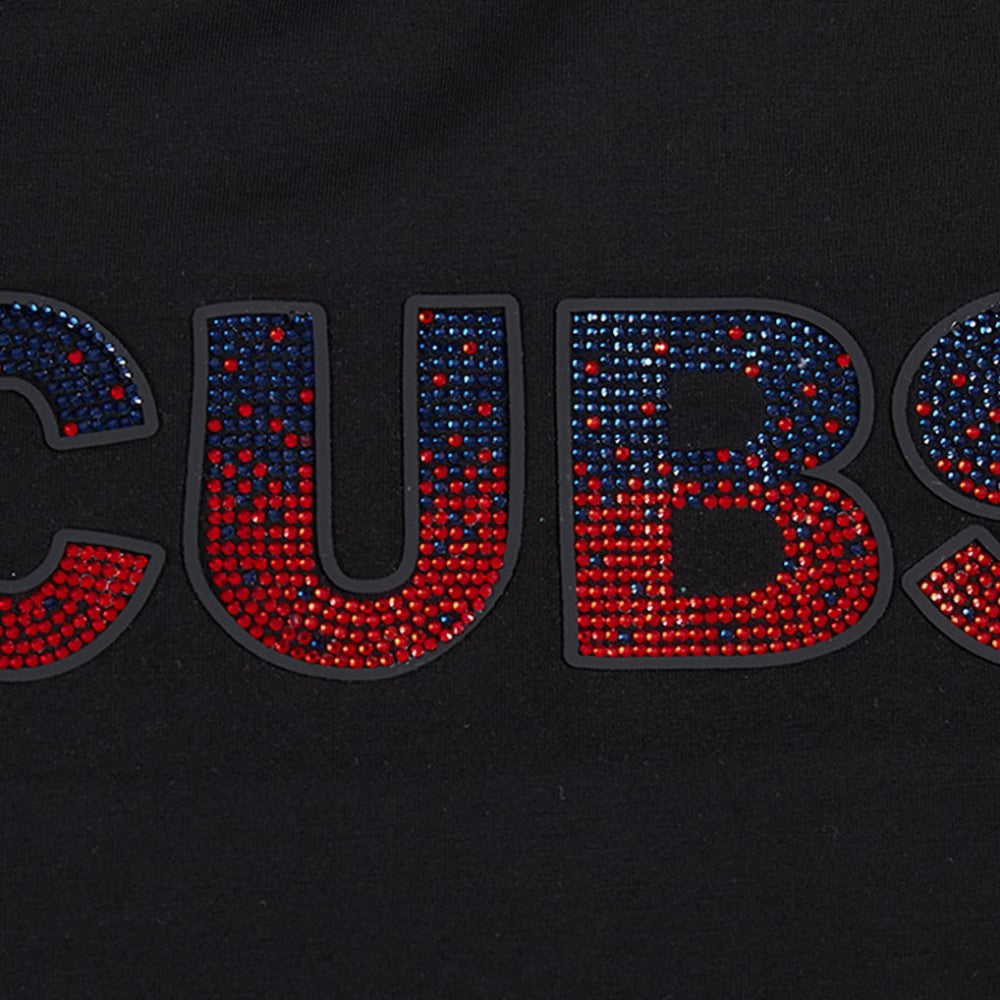 Chicago Cubs Pro Standard Women's Rhinestone Slim Fit T-Shirt - Black