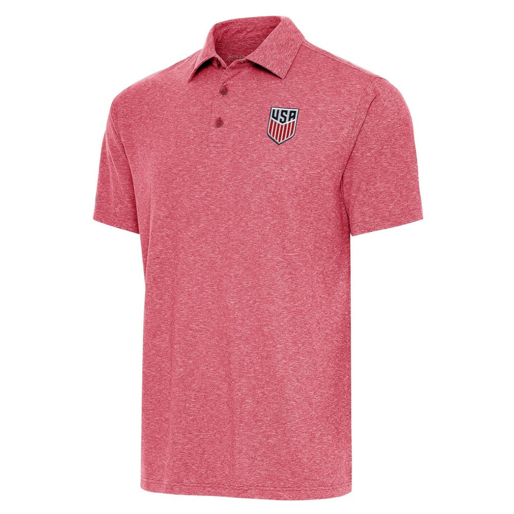 USMNT Antigua Par 3 Polo - Heather Red discount