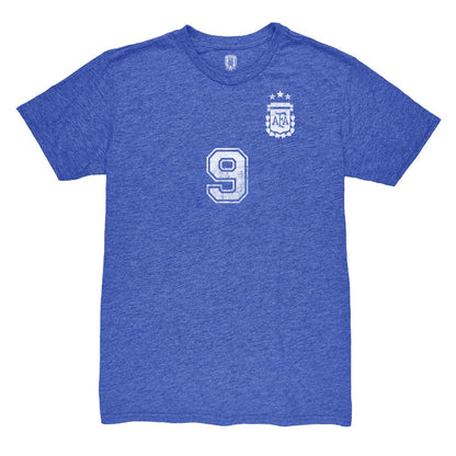 Julián Álvarez Argentina National Team 1863FC Retro Name & Number Tri-Blend T-Shirt - Blue cheap