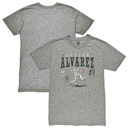 Julián Álvarez Argentina National Team 1863FC Snapshot Tri-Blend T-Shirt - Heather Gray sale
