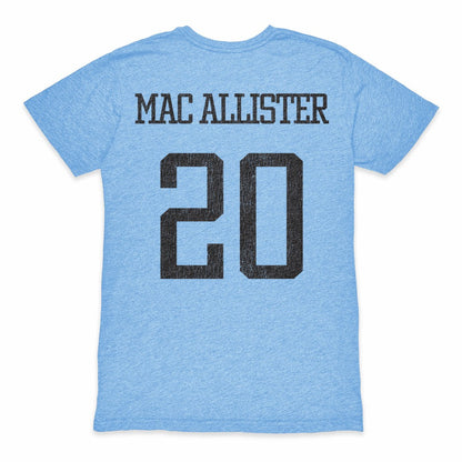 Alexis Mac Allister Argentina National Team 1863FC Player Retro Tri-Blend T-Shirt - Light Blue discount