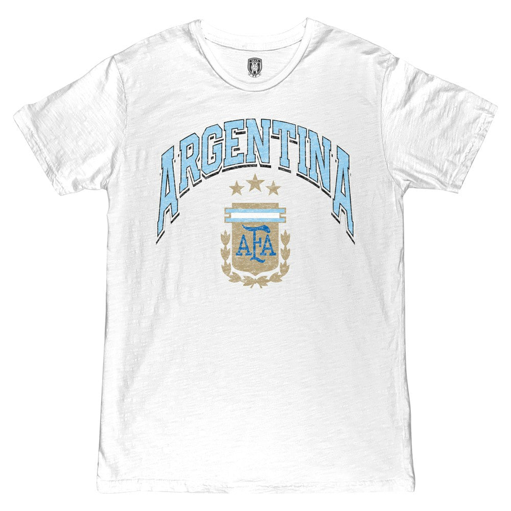 Argentina National Team 1863FC Retro Wordmark T-Shirt - White discount
