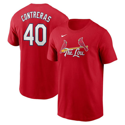 Willson Contreras St. Louis Cardinals 2024 City Connect Fuse Name & Number T-Shirt - Red | Nike