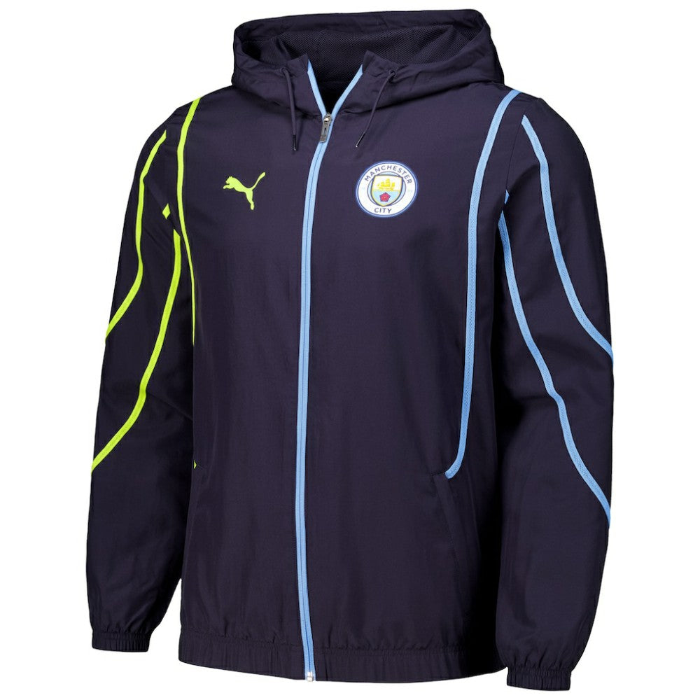 Manchester City 2024/25 Pre-Match Anthem dryCELL Full-Zip Hoodie Jacket - Navy | Puma online