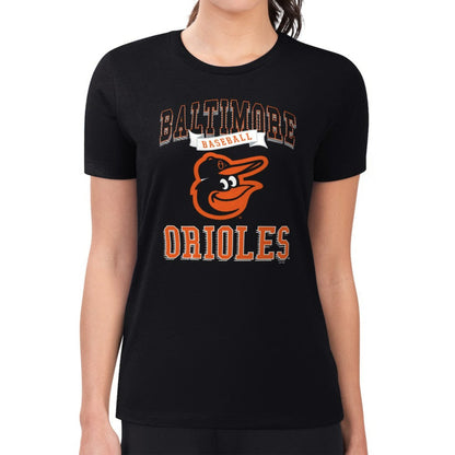 Baltimore Orioles G-III 4Her by Carl Banks Women's Super-Slim Fit Lightweight Team Logo Graphic T-Shirt - Black