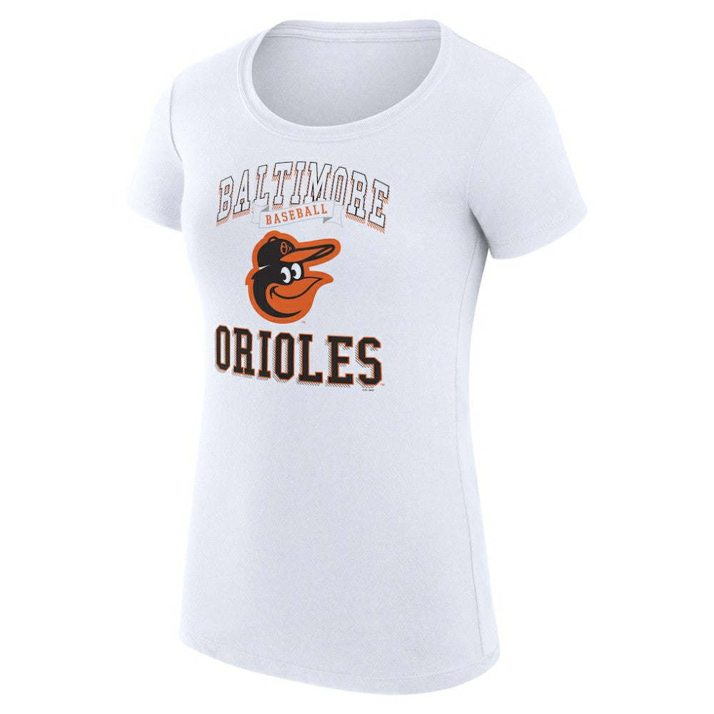 Baltimore Orioles G-III 4Her by Carl Banks Women's Super-Slim Fit Lightweight Team Logo Graphic T-Shirt - White