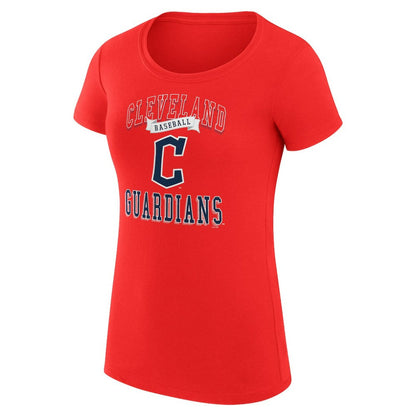 Cleveland Guardians G-III 4Her by Carl Banks Women's Super-Slim Fit Lightweight Team Logo Graphic T-Shirt - Red