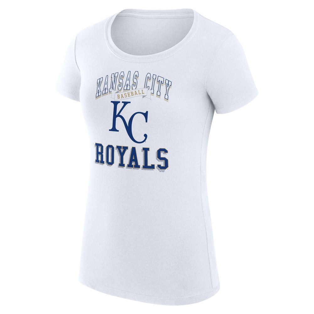 Kansas City Royals G-III 4Her by Carl Banks Women's Super-Slim Fit Lightweight Team Logo Graphic T-Shirt - White