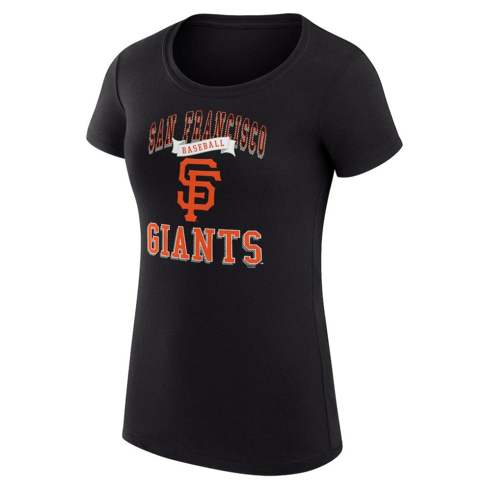 San Francisco Giants G-III 4Her by Carl Banks Women's Super-Slim Fit Lightweight Team Logo Graphic T-Shirt - Black