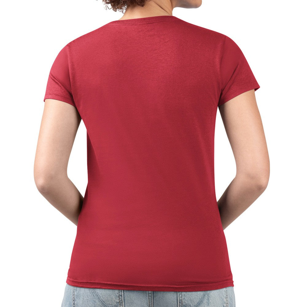 Los Angeles Angels G-III 4Her by Carl Banks Women's Super-Slim Fit Lightweight Team Logo Graphic V-Neck T-Shirt - Red