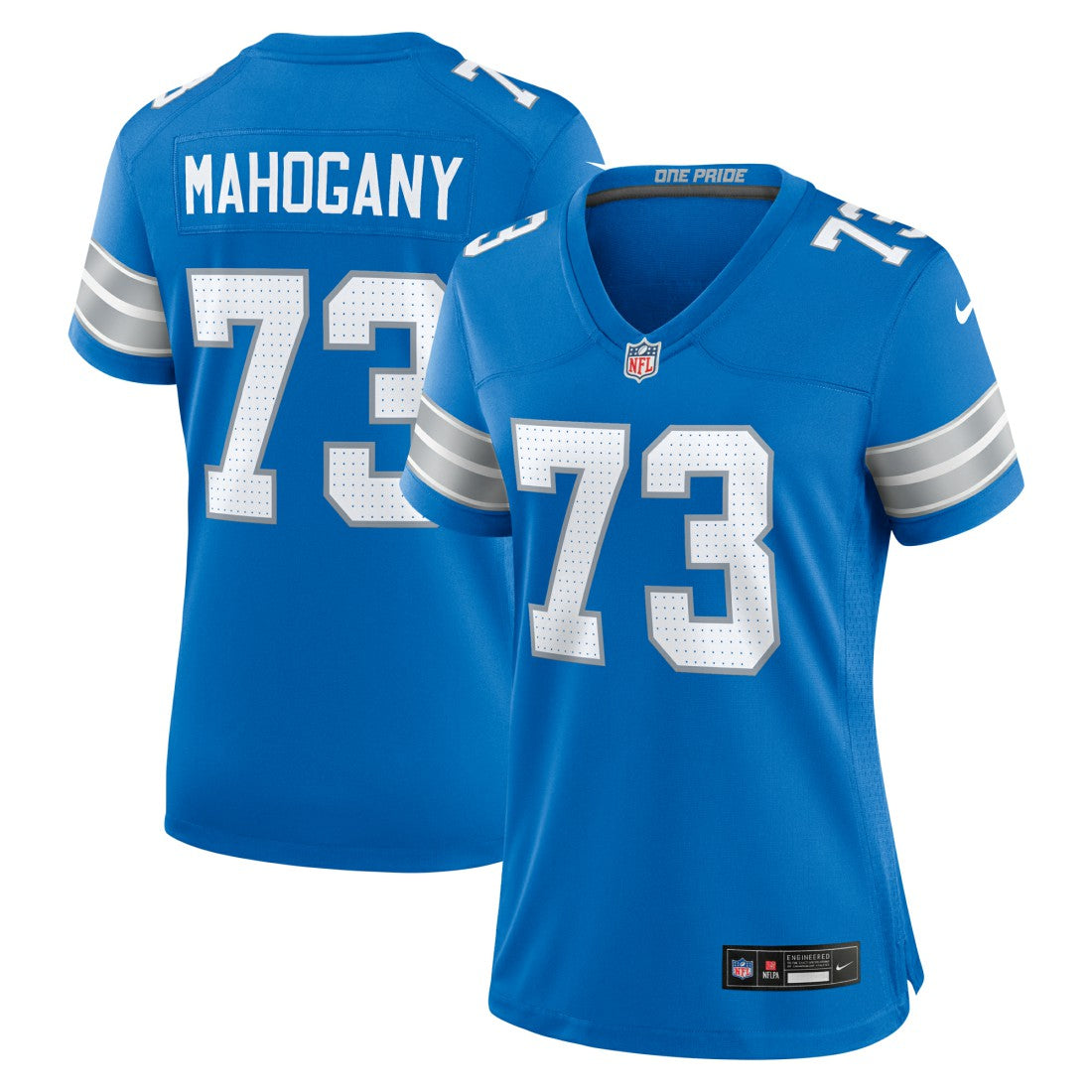 Christian Mahogany Detroit Lions Women's Team Game Jersey - Blue | Nike cheap