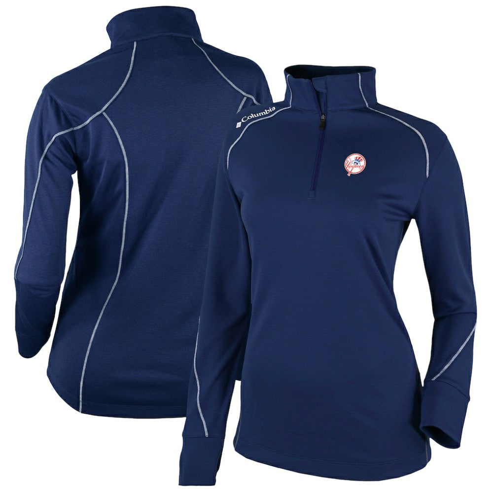 New York Yankees Women's Cooperstown Collection Shotgun 2.0 Omni-Wick Quarter-Zip Top - Navy | Columbia