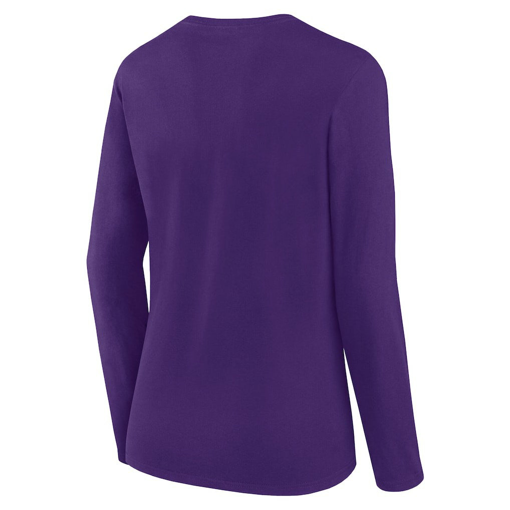 Minnesota Vikings Women's Long Sleeve Scoop Neck T-Shirt - Purple sale