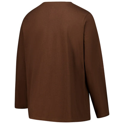 Cleveland Browns Women's Long Sleeve Scoop Neck T-Shirt - Brown for sale