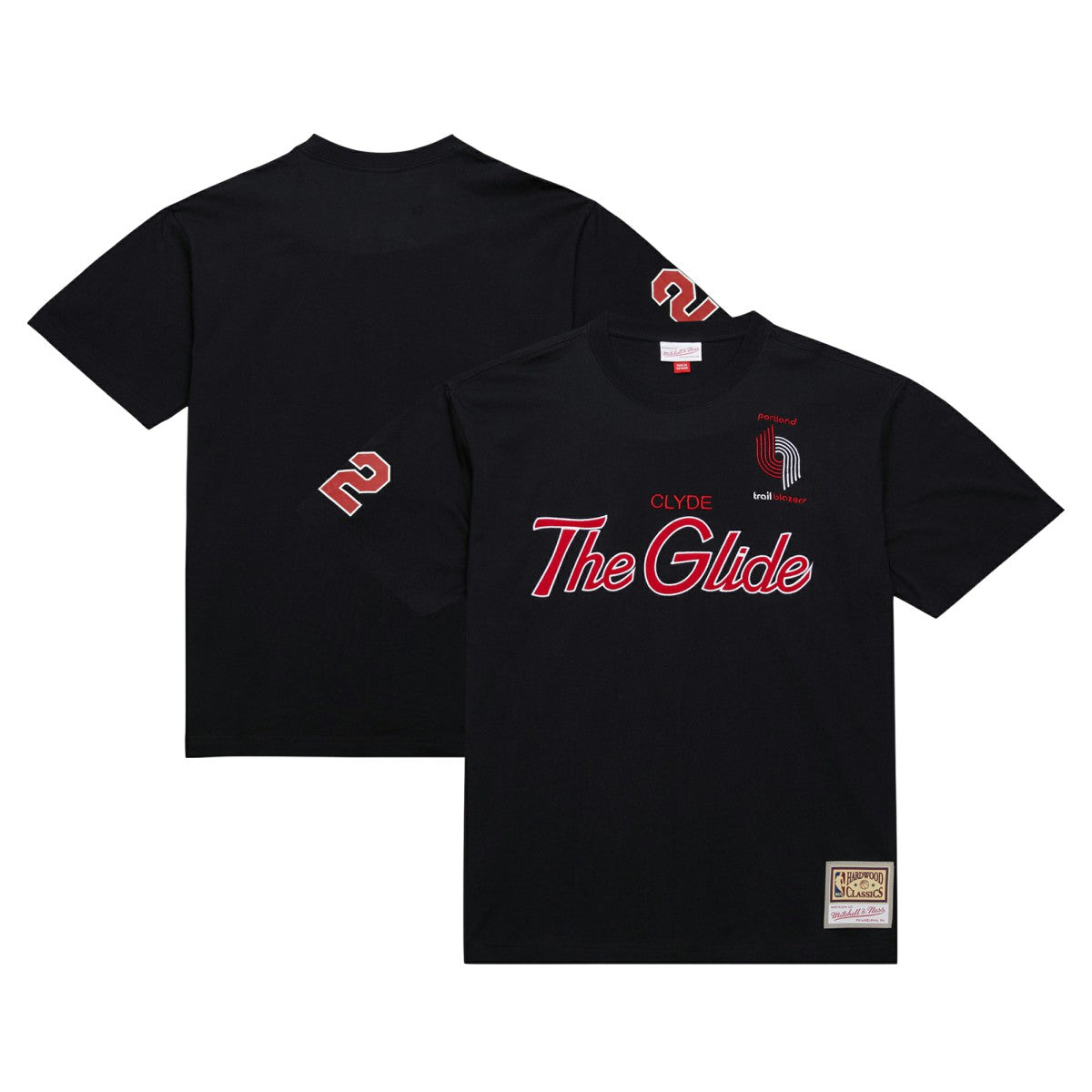 Clyde Drexler Portland Trail Blazers Premium Nickname T-Shirt - Black | Mitchell & Ness online