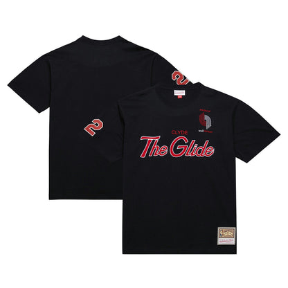 Clyde Drexler Portland Trail Blazers Premium Nickname T-Shirt - Black | Mitchell & Ness online