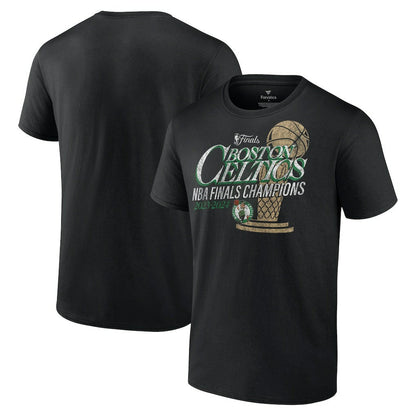 Boston Celtics 2024 NBA Finals Champions Fast Break Finish Trophy T-Shirt - Black | Fanatics shop