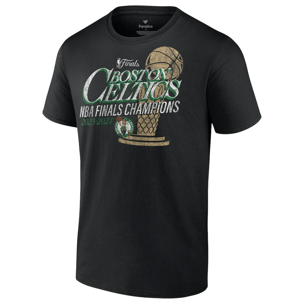 Boston Celtics 2024 NBA Finals Champions Fast Break Finish Trophy T-Shirt - Black | Fanatics shop
