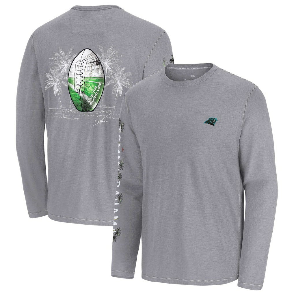 Carolina Panthers Oasis Endzone Lux Long Sleeve T-Shirt - Gray on sale