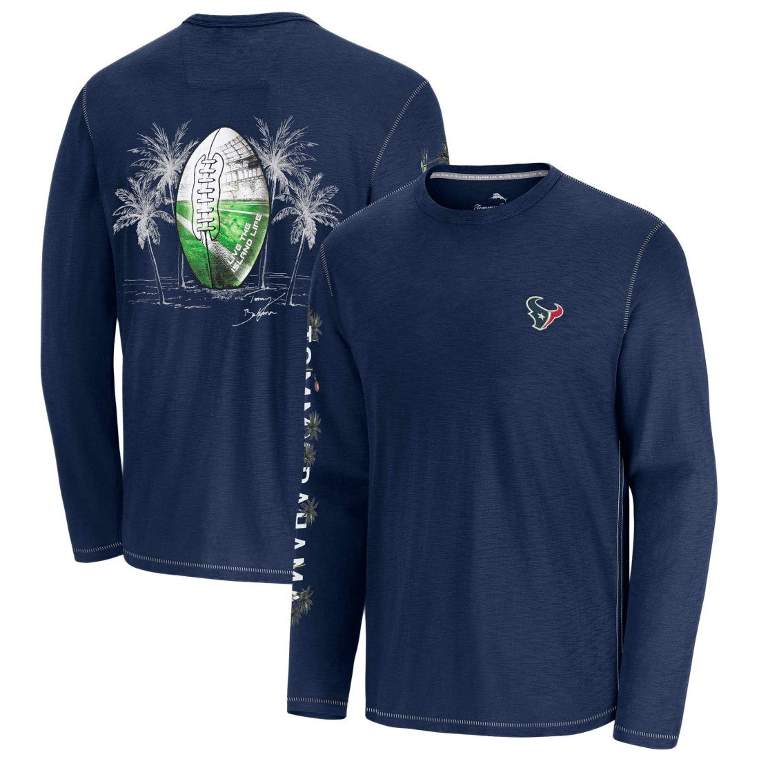 Houston Texans Oasis Endzone Lux Long Sleeve T-Shirt - Blue for sale