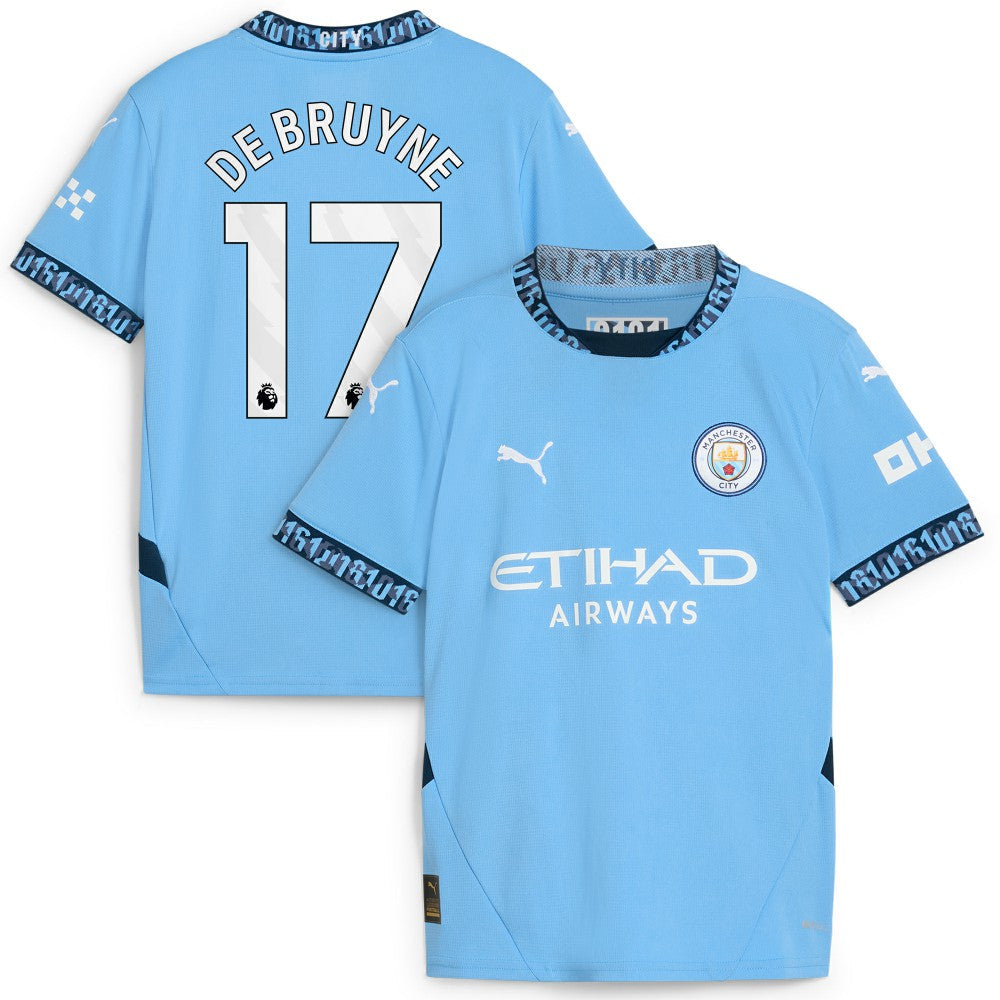 Kevin De Bruyne Manchester City Youth 2024/25 Home Replica Player Jersey - Light Blue | Puma cheap