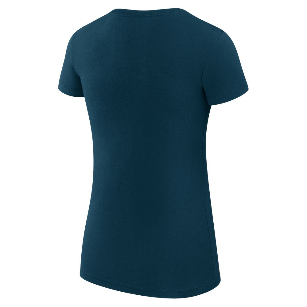 Houston Astros G-III 4Her by Carl Banks Women's Super-Slim Fit Lightweight Leopard Heart T-Shirt - Navy