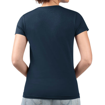Milwaukee Brewers G-III 4Her by Carl Banks Women's Super-Slim Fit Lightweight Leopard Heart V-Neck T-Shirt - Navy