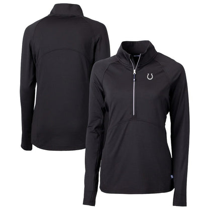 Indianapolis Colts Cutter & Buck Women's Adapt Eco Knit Stretch Recycled Half-Zip Pullover Top - Black online