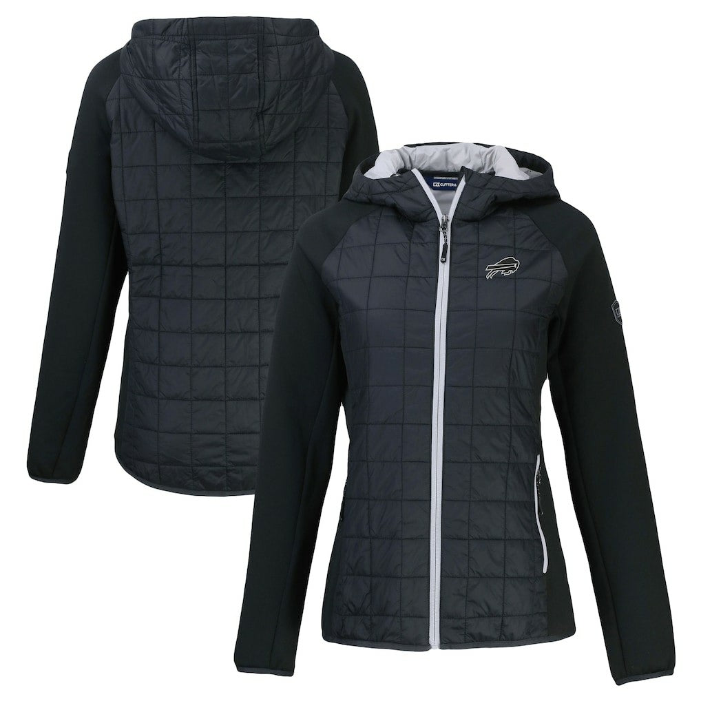 Buffalo Bills Cutter & Buck Women's Rainier PrimaLoft Eco Hybrid Full-Zip Hoodie Jacket - Black discount