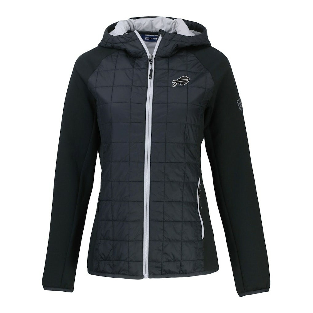 Buffalo Bills Cutter & Buck Women's Rainier PrimaLoft Eco Hybrid Full-Zip Hoodie Jacket - Black discount