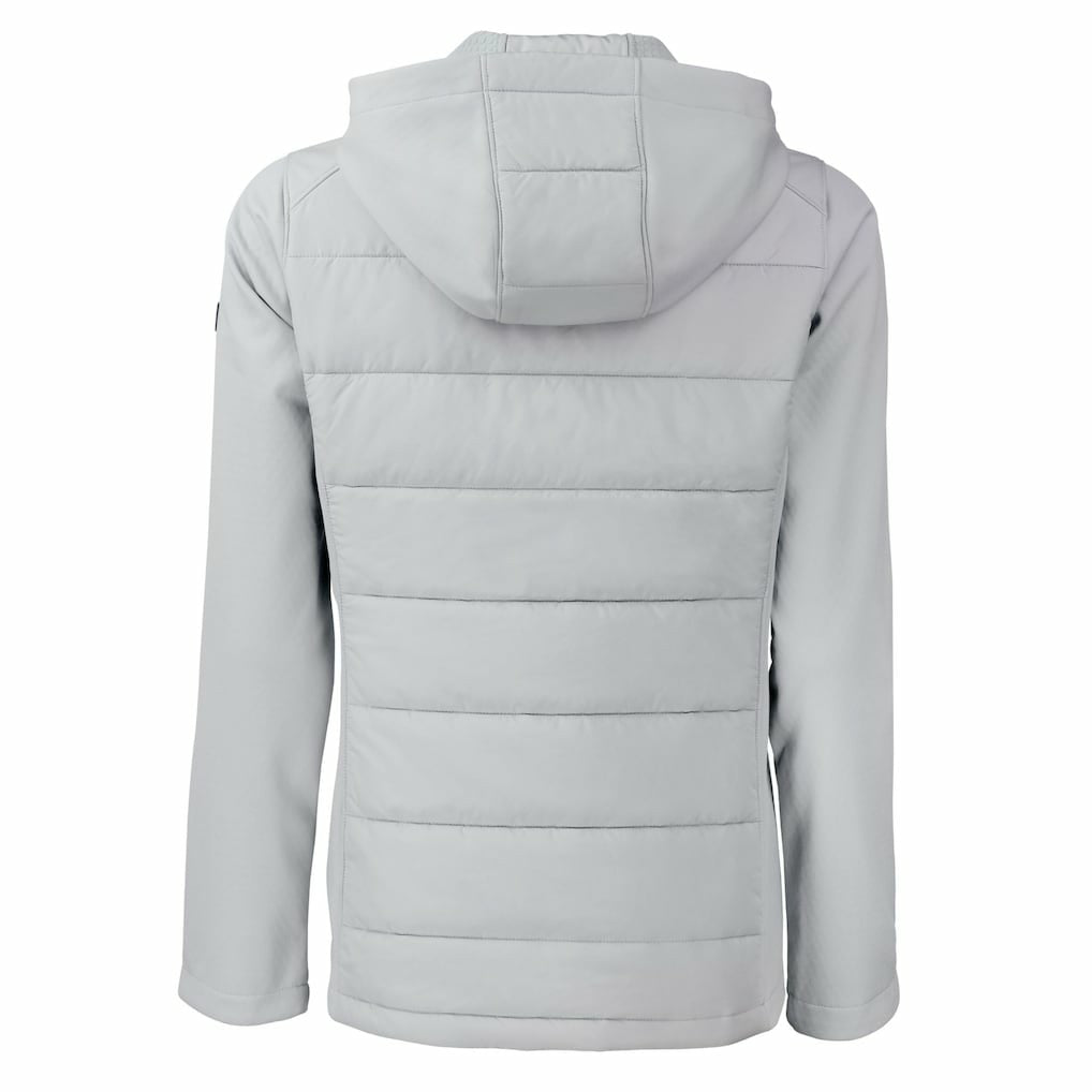 San Francisco 49ers Cutter & Buck Women's Evoke Hybrid Eco Softshell Recycled Full-Zip Hoodie Jacket - Gray discount
