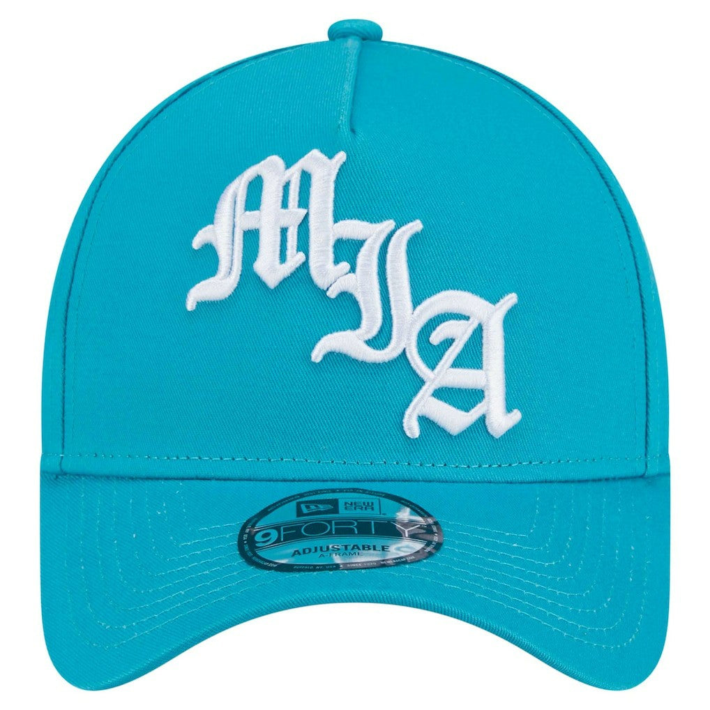 Miami Dolphins New Era Mystic 9FORTY A-Frame Adjustable Hat - Aqua sale
