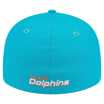 Miami Dolphins New Era Omaha Low Profile 59FIFTY Fitted Hat - Aqua online