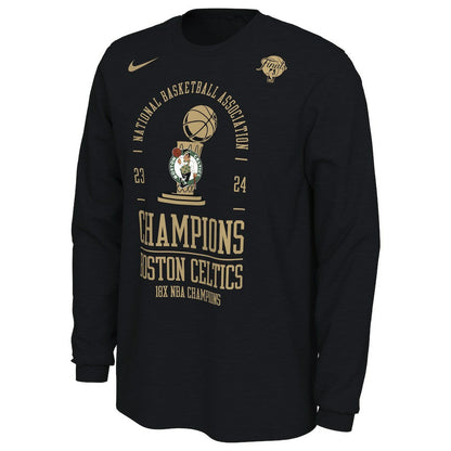 Boston Celtics 18-Time NBA Finals Champions Locker Room Long Sleeve T-Shirt - Black | Nike on sale