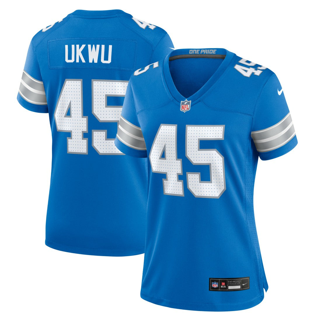 Isaac Ukwu Detroit Lions Women's Game Jersey - Blue | Nike outlet
