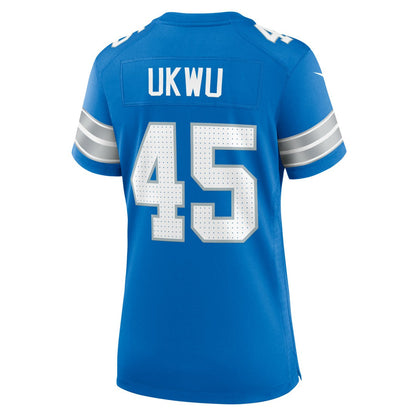 Isaac Ukwu Detroit Lions Women's Game Jersey - Blue | Nike outlet