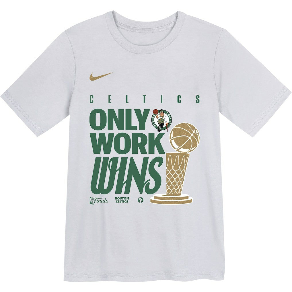 Boston Celtics Youth 2024 NBA Finals Champions Celebration Parade T-Shirt - White | Nike discount