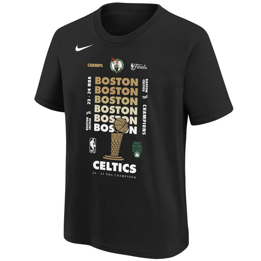 Boston Celtics Youth 2024 NBA Finals Champions Expressive T-Shirt - Black | Nike online
