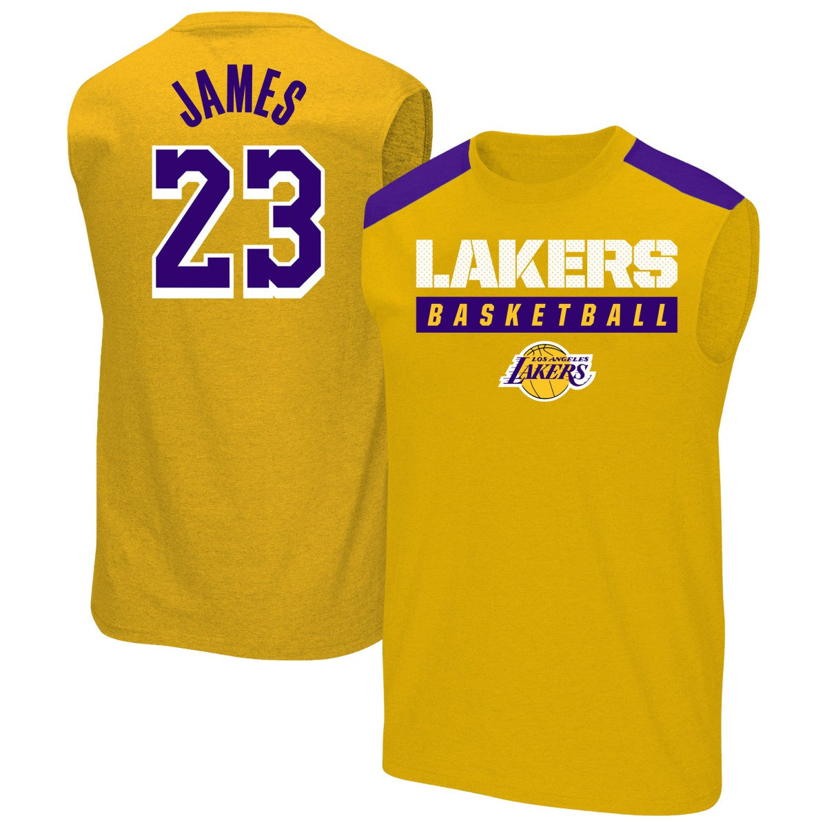 LeBron James Los Angeles Lakers Profile Big & Tall Player Muscle Tank - Gold on sale