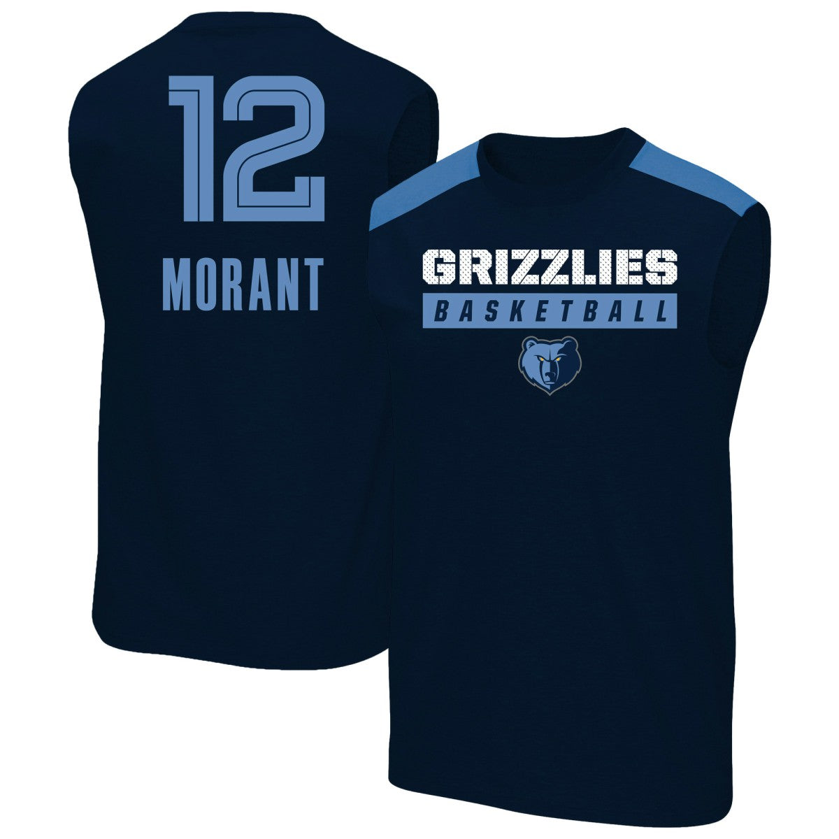 Ja Morant Memphis Grizzlies Profile Big & Tall Player Muscle Tank - Navy online